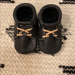 Freshly picked leather baby shoes